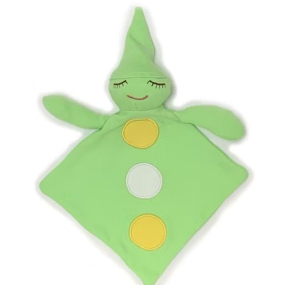CuddlePea Bonding Doll Lovey Security Blanket Soft Baby Toy Parents Scent Green